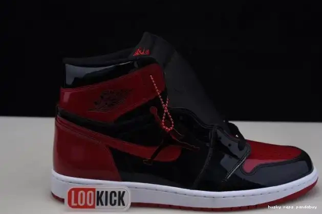 Rep Husky 555088-063 Jordan Air 1 OG Patent High Bred 0413